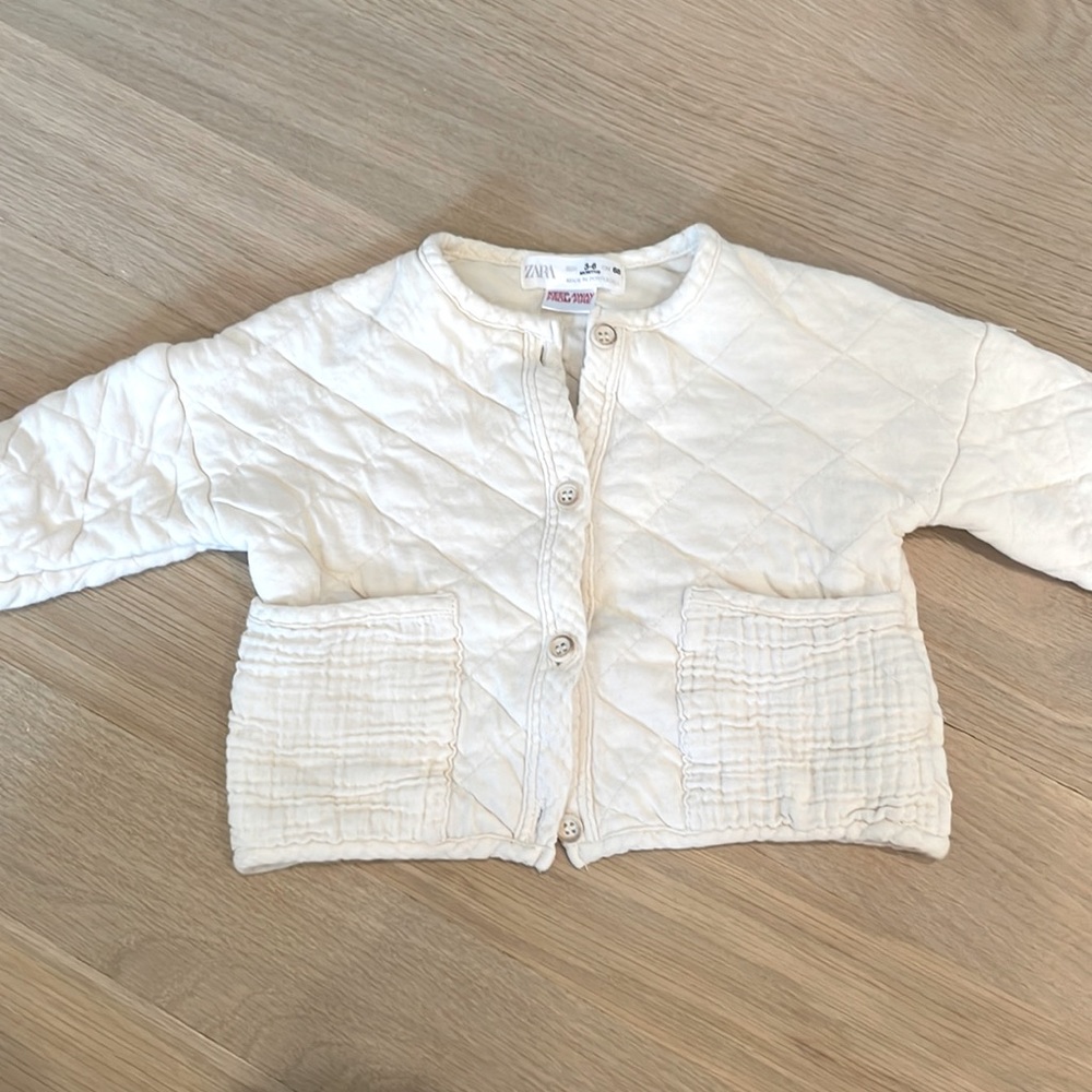 Quilted Zara ivory jacket